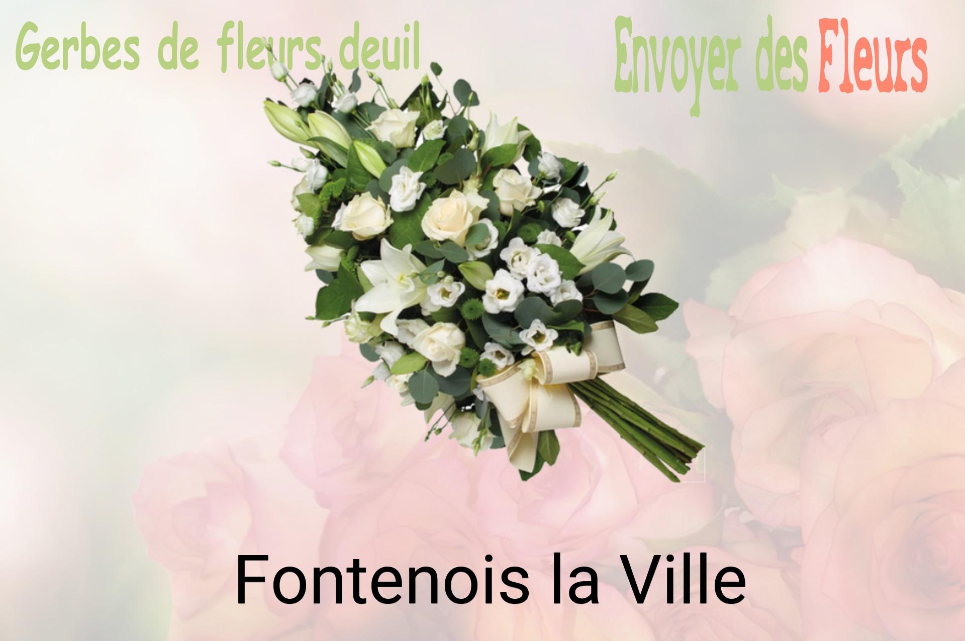 Gerbe de fleurs de deuil livrée à Fontenois-la-Ville